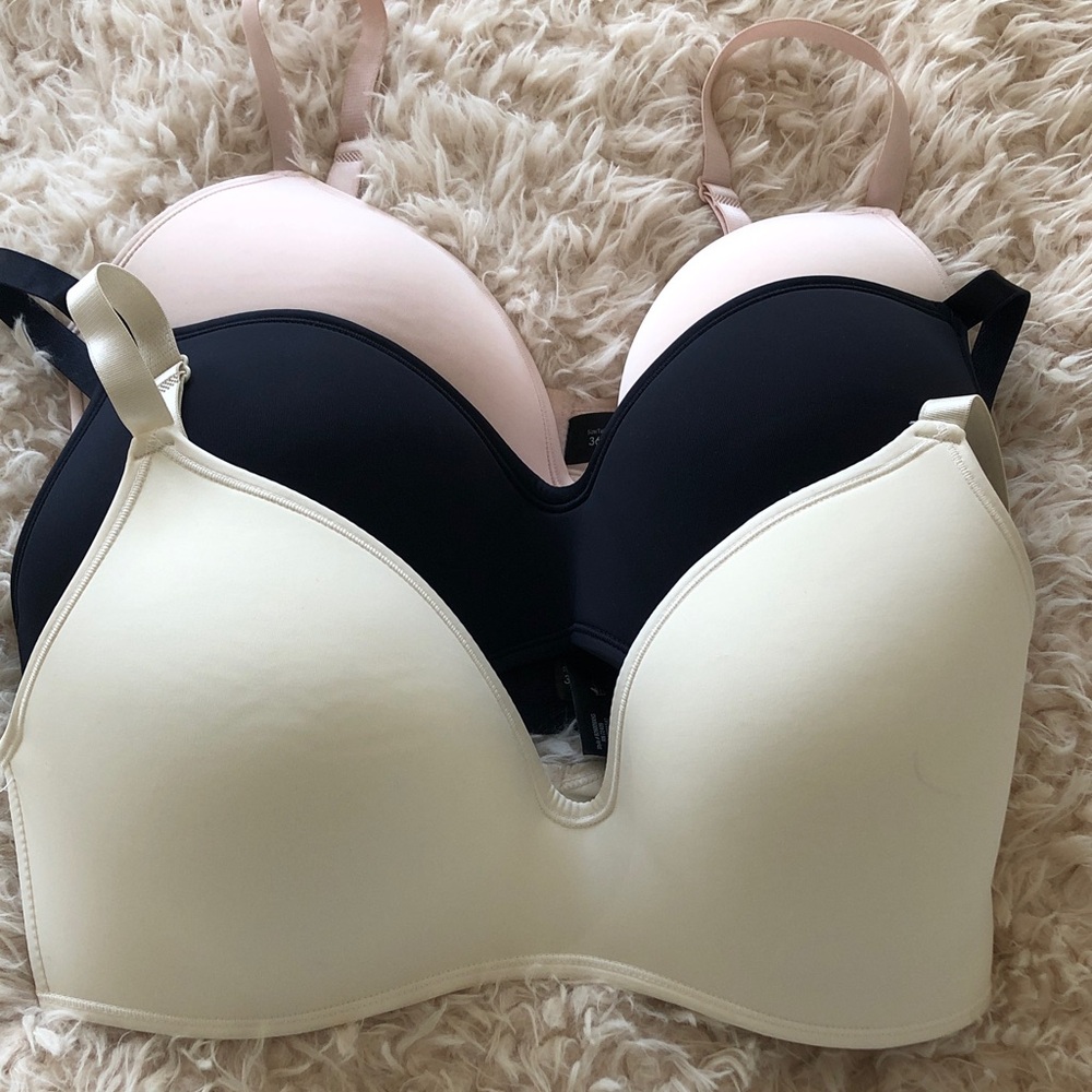 Elegant Women's Intimates Set - Blue, Cream, Pink